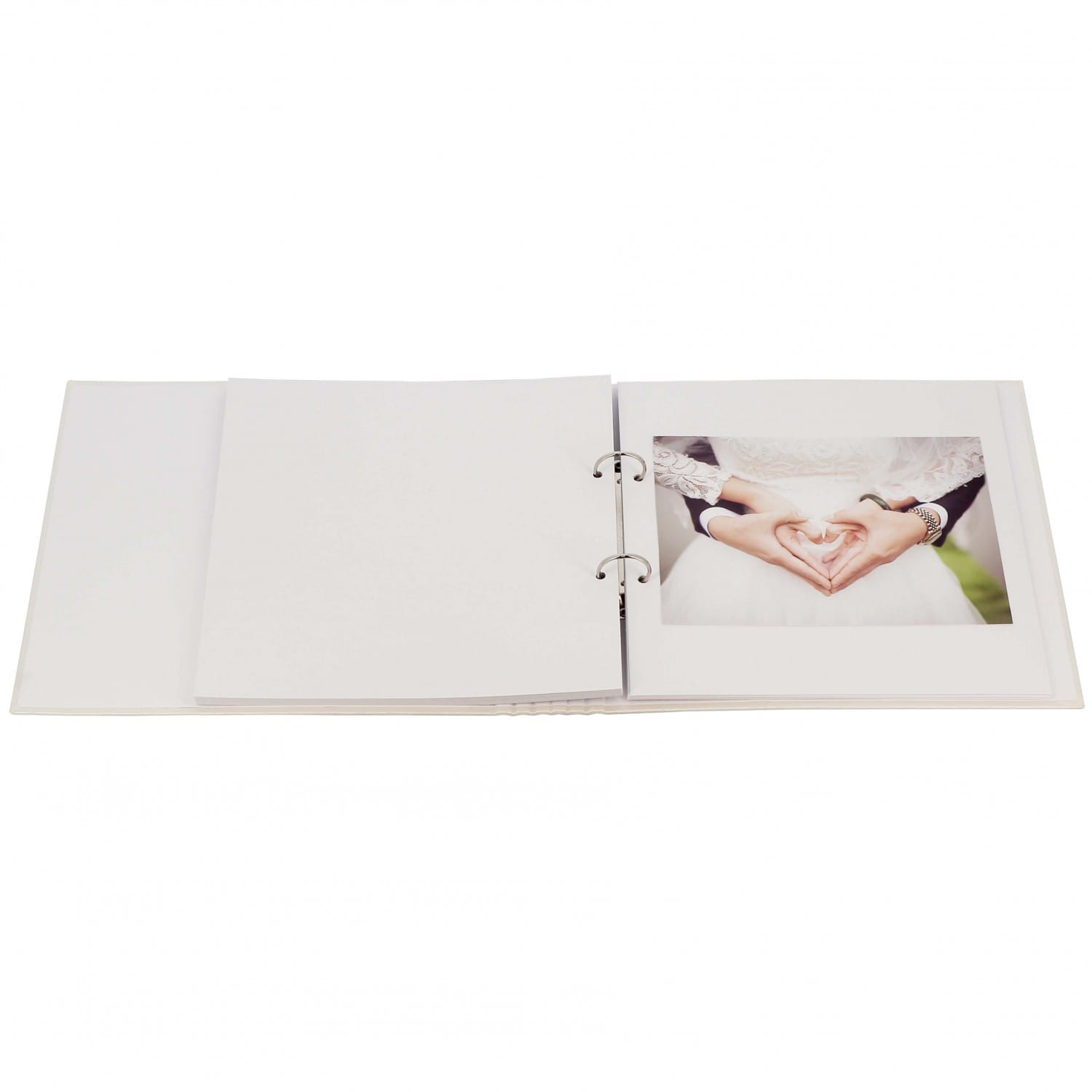 Classeur avec anneaux PANODIA - pochettes sans mémo Mariage VENUS - 80  pages blanches - 400 photos - Couverture Blanche 33,5x37,5cm