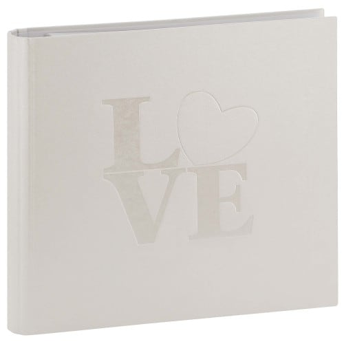 GOLDBUCH - Classeur avec anneaux Mariage WHITE LOVE - 50 pages blanches - 100 photos - Couverture Blanche 27,5x25,5cm