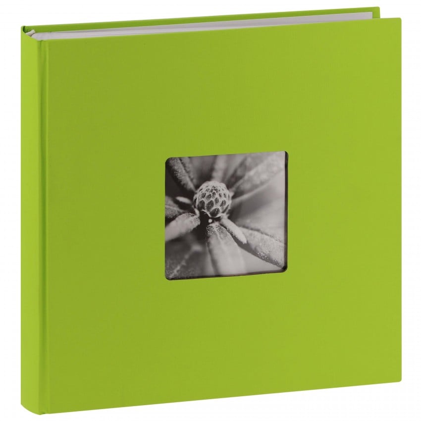 traditionnel JUMBO FINE ART - 100 pages blanches + feuillets cristal - 400 photos - Couverture Kiwi 30x30cm