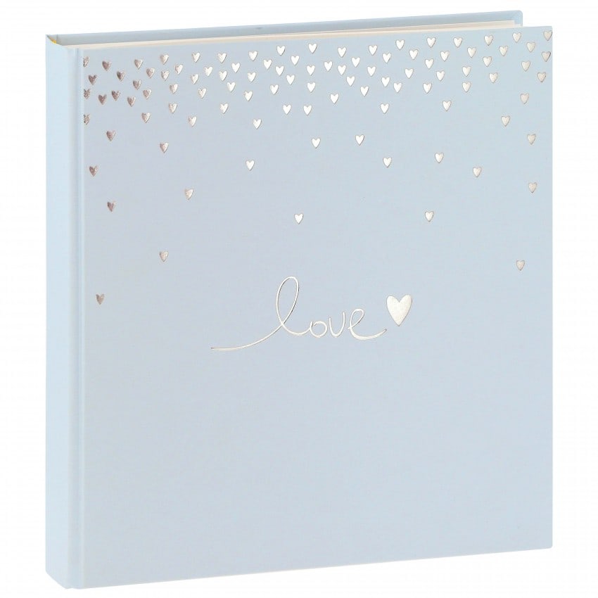 Goldbuch Album Mariage Raining Hearts 30x31 60P Blanches - Bleu