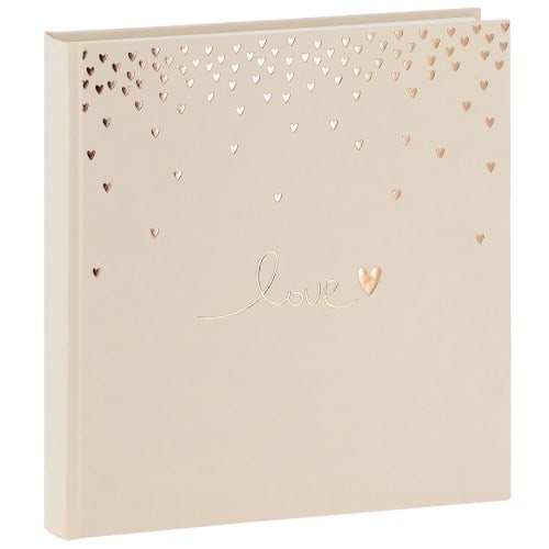 PANODIA – Album photo traditionnel WEDDING – 100 pages ivoires + feuillets  cristal – 500 photos – Couverture Blanche Irisée 33,5x36cm