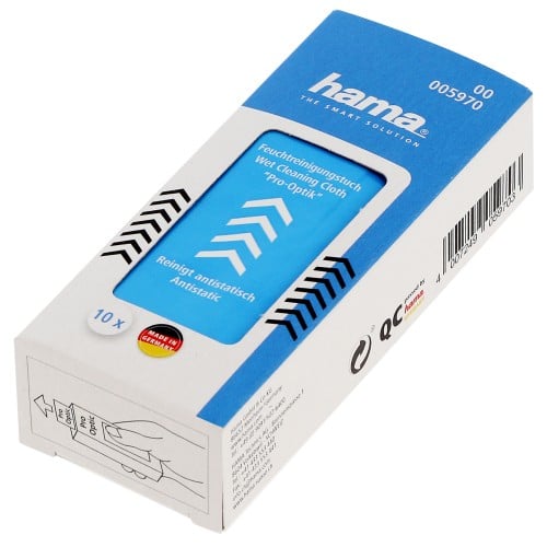 Hama Lingettes de nettoyage humide 10p pour photo & vidéo