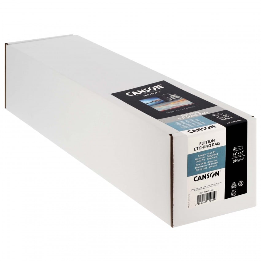 Papier jet d'encre CANSON Infinity Edition Etching Rag blanc mat 310g - 24" (61cm) - 15,24m