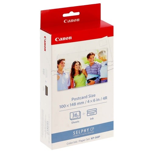 Kit KP-36IP - Kit Papier + encre pour SELPHY CP-820 / CP-910 / CP-1000 / CP-1200 / CP-1300 - Format 10x14,8cm - 36 Photos