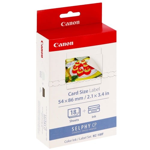 CANON - Consommable thermique Kit KC-18IF pour Selphy CP - 18 Autocollants Format Carte de Crédit