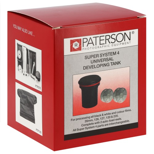 PATERSON - Cuve de développement film Super System 4 Universelle - pour films 135/120/220/126/127 - Capacité 650ml - Livrée avec 2 spires