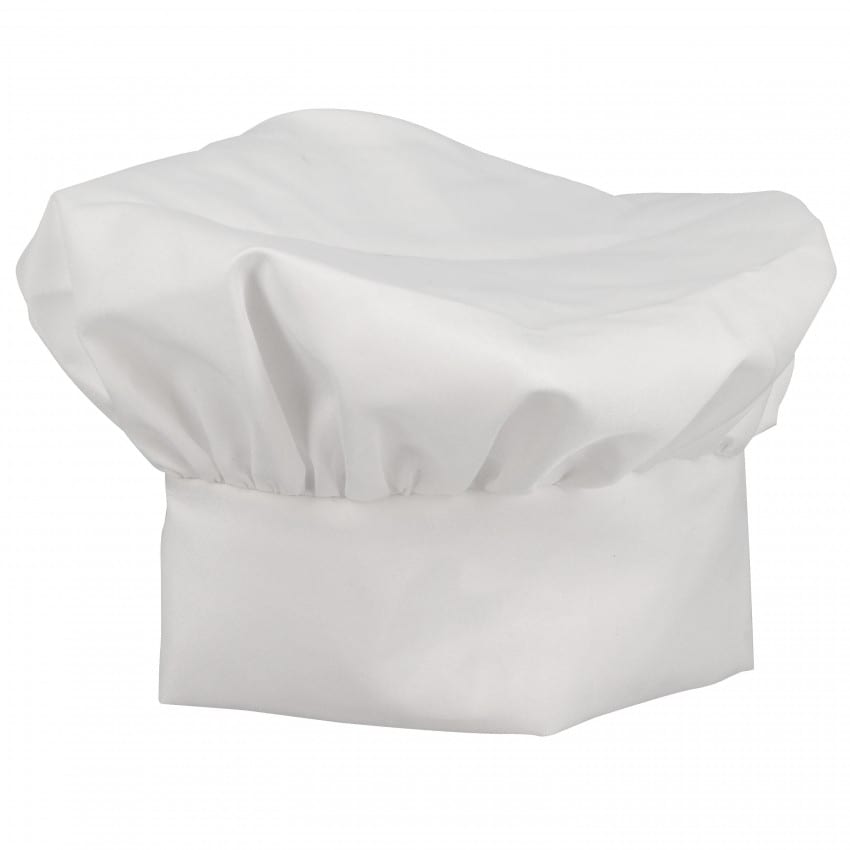 Toque de cuisinier TECHNOTAPE blanc - 100% polyester sensation coton