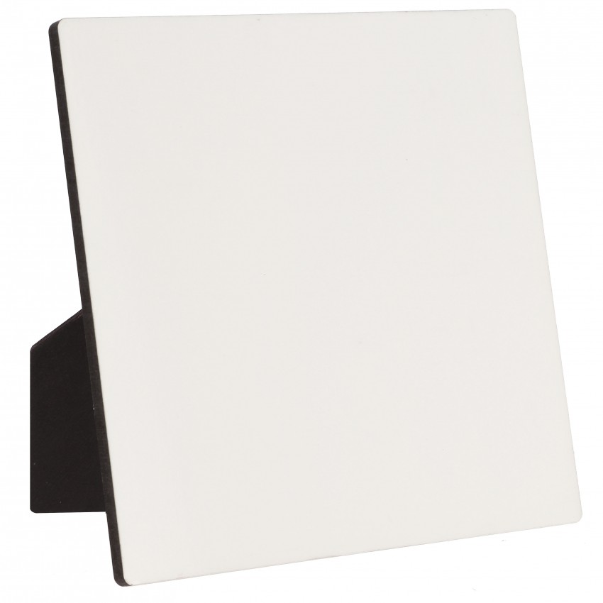 Panneau ChromaLuxe CHROMALUXE épais avec chevalet - Dim. 152.4x152.4x6,35mm - Blanc brillant