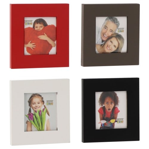 DEKNUDT - Cadre photo S59KK9 - bois pour photo 3,5x4,5cm - coloris aléatoire si achat de 1 à 3 cadres - 1 coloris de chaque si achat par 4