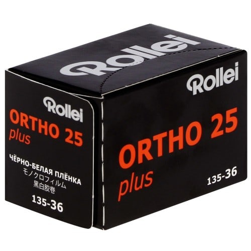 ROLLEI - Film noir et blanc ORTHO 25 PLUS Format 135 - 36 poses - à l'unité
