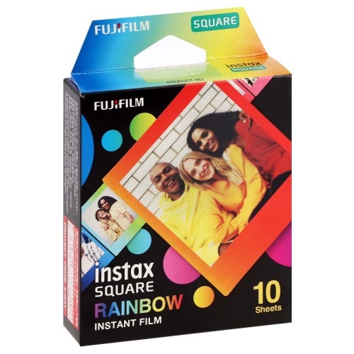 FUJI - Film instantané Instax Square - Rainbow - Pack 10 photos