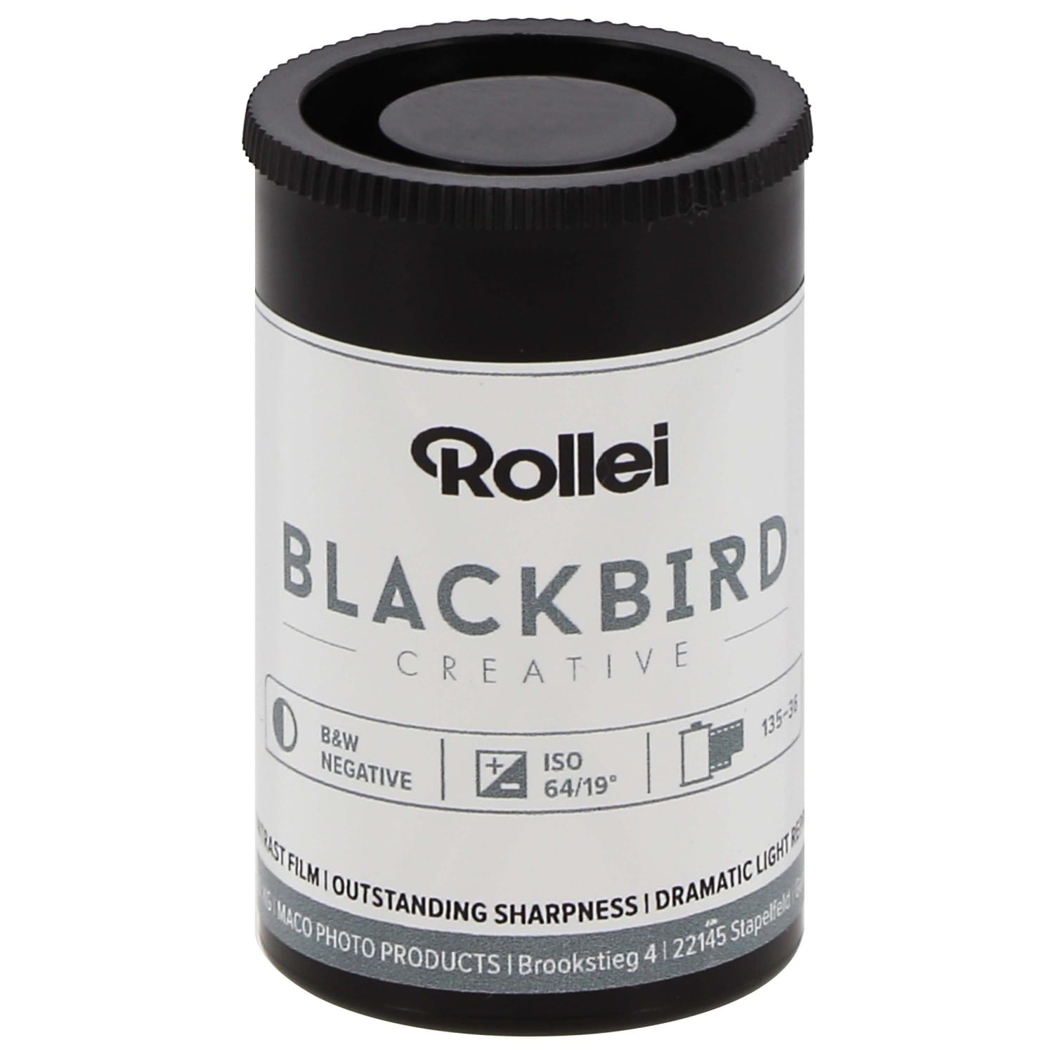 Film noir et blanc ROLLEI BLACKBIRD CREATIVE 64 Format 135 - 36 poses - à l'unité
