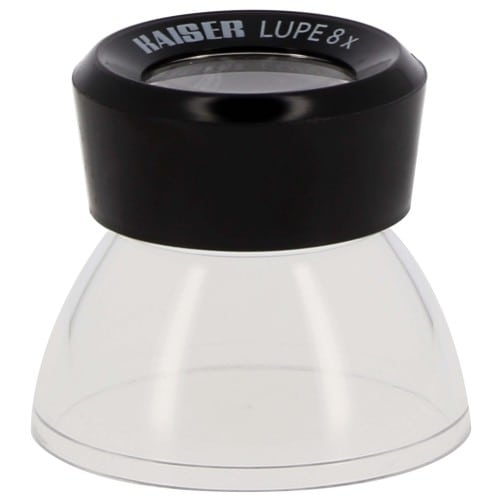 KAISER - Loupe avec base transparente - Grossissement 8x