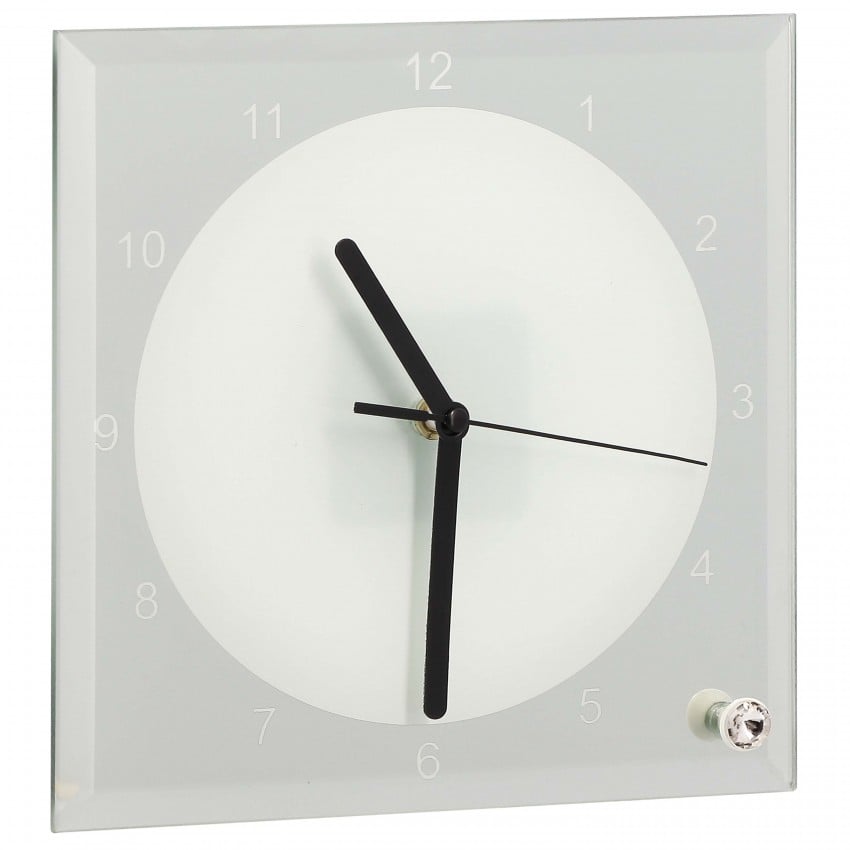 verre ronde 20cm - Aiguilles noires et rouges pour sublimation