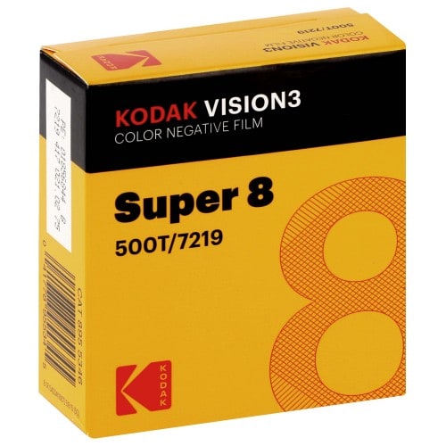 KODAK - Film cinéma couleur VISION3 500T Format Super 8 - Longueur 15,25m - à l'unité