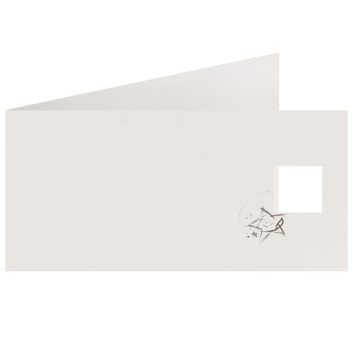 Faire-part POSITIV STERRE Blanc mat 9 x 18cm (Enveloppe MBEE005 conseillée)