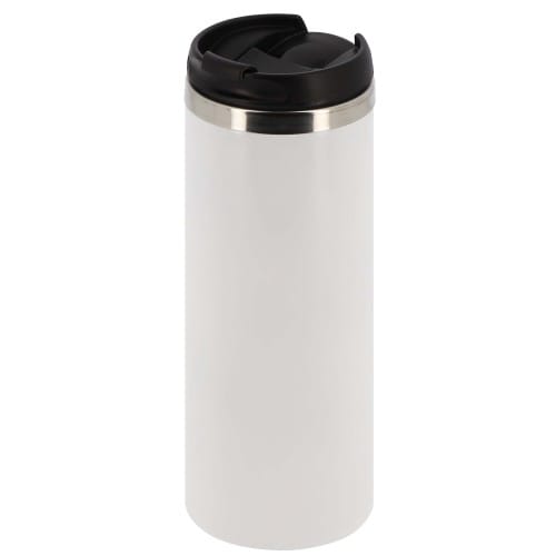 Mug en acier inoxydable de voyage 450ml (15oz) Blanc - Diamètre 72mm