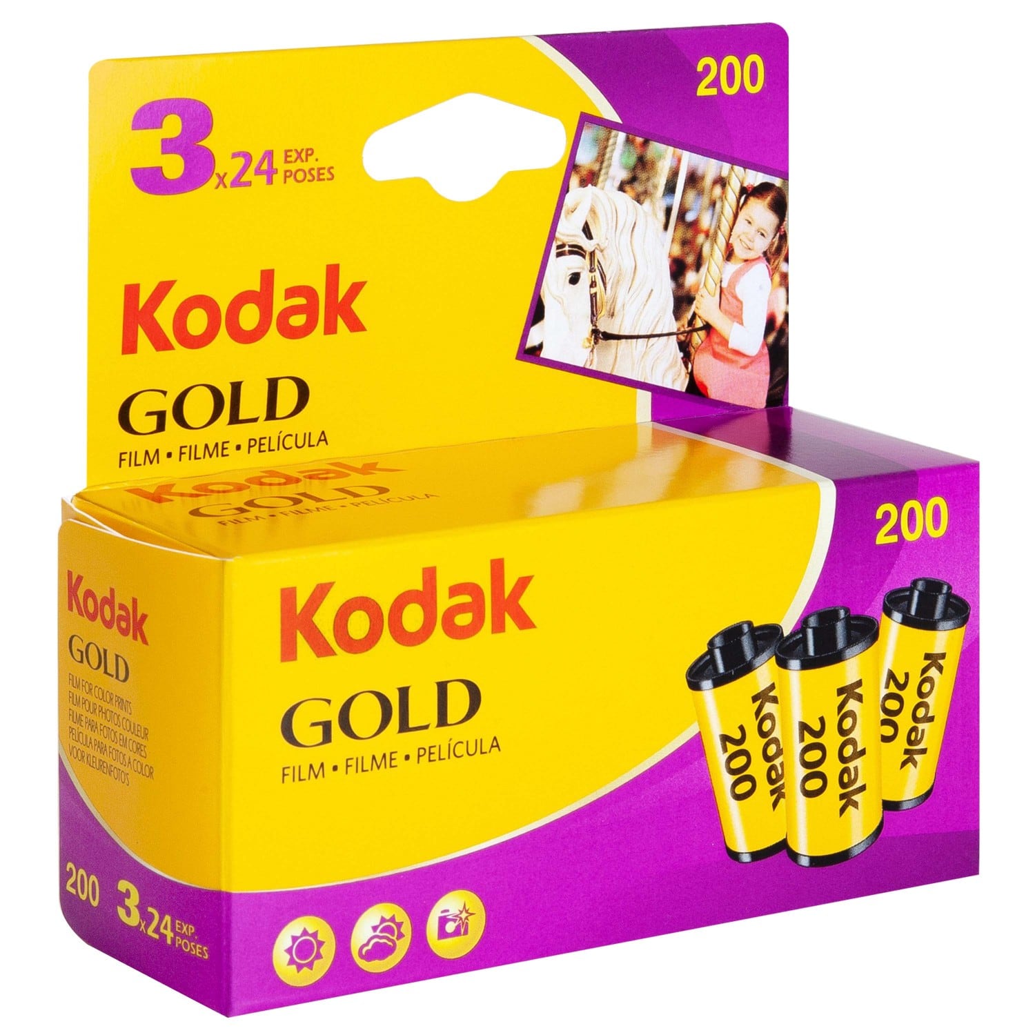Film couleur KODAK Gold New 200 iso 135/24P Pack 2+1 gratuit