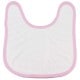 Bavoir blanc & rose 29x35cm pour sublimation