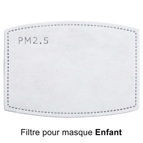 Filtre pour masque facial Enfant - pour sublimation - à l'unité