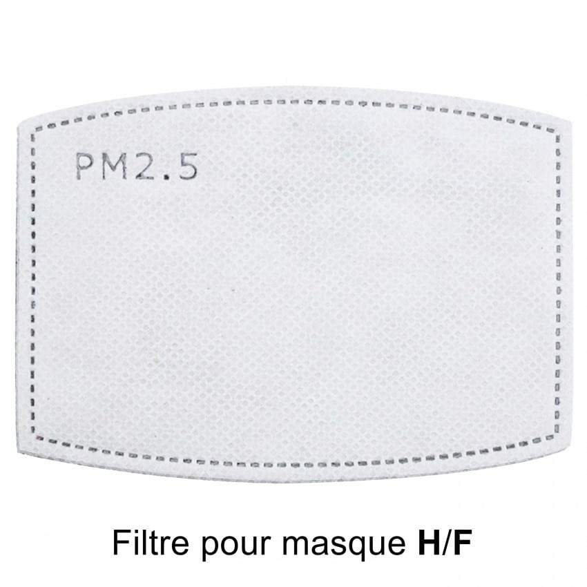 - filtre pour masque facial Homme ou Femme - pour sublimation - à l'unité