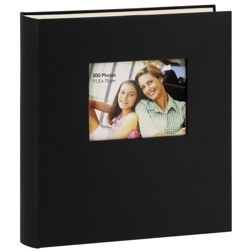 traditionnel SQUARE - 100 pages blanches - 500 photos - Couverture Noir 30x32cm + fenêtre
