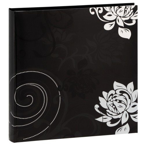 WALTHER DESIGN - Album photo traditionnel GRINDY - 60 pages noires + feuillets cristal - 240 photos - Couverture Noire 30x30cm