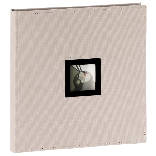 WALTHER DESIGN - Album photo traditionnel BLACK & WHITE - 50 pages noires + feuillets cristal - 200 photos - Couverture Grise 30x30cm + fenêtre