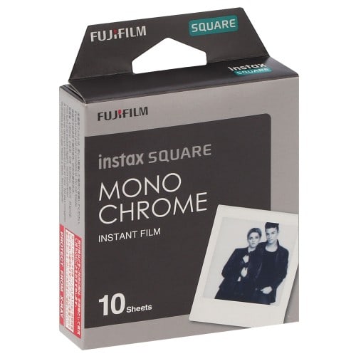 FUJI - Film instantané Instax Square - Monochrome Noir & Blanc - Pack 10 photos