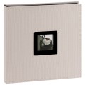 WALTHER DESIGN - Album photo traditionnel BLACK & WHITE - 50 pages noires + feuillets cristal - 100 photos - Couverture Grise 26x26cm + fenêtre