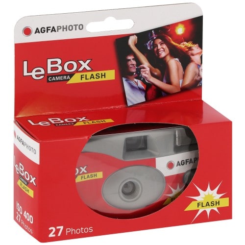 AGFA - Appareil photo jetable Le Box Camera Flash - 400 iso - 27 poses - Vendu par 10
