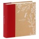 pochettes avec mémo GREENEARTH LIBELLULE - 100 pages ivoires - 200 photos - Couverture Rouge 23x24,8cm