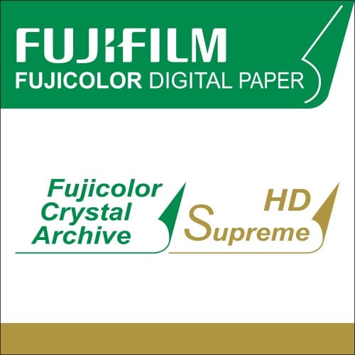 Papier argentique FUJI Crystal Archive Suprême HD Brillant - marqué au dos - 30,5cm x 83,8m - Carton de 2 rouleaux
