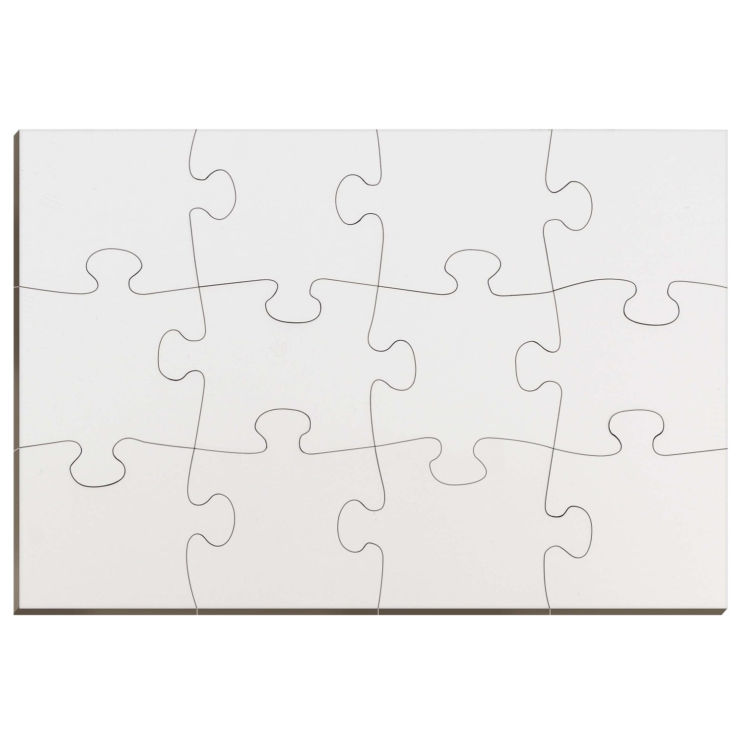 Puzzle Bois forme coeur naturel avec chevalet, decoration mariage