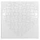 Puzzle TECHNOTAPE forme cœur - carton blanc brillant - Dim. 19x19cm - 75 pièces