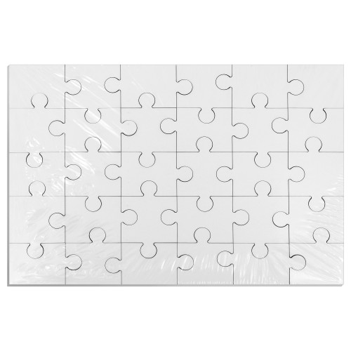 Puzzle Unisub rectangulaire - Bois - Finition brillante - Dim. 17,5x25cm - 30 pièces - Epaisseur 0,3cm - Vendu par 10