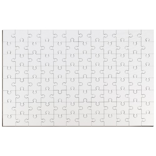 Puzzle rectangulaire - Bois - Finition brillante - Dim. 25x36cm - 96 pièces - Epaisseur 0,3cm