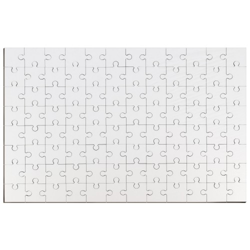 Puzzle rectangulaire - Bois - Finition brillante - Dim. 25x36cm - 96 pièces - Epaisseur 0,3cm