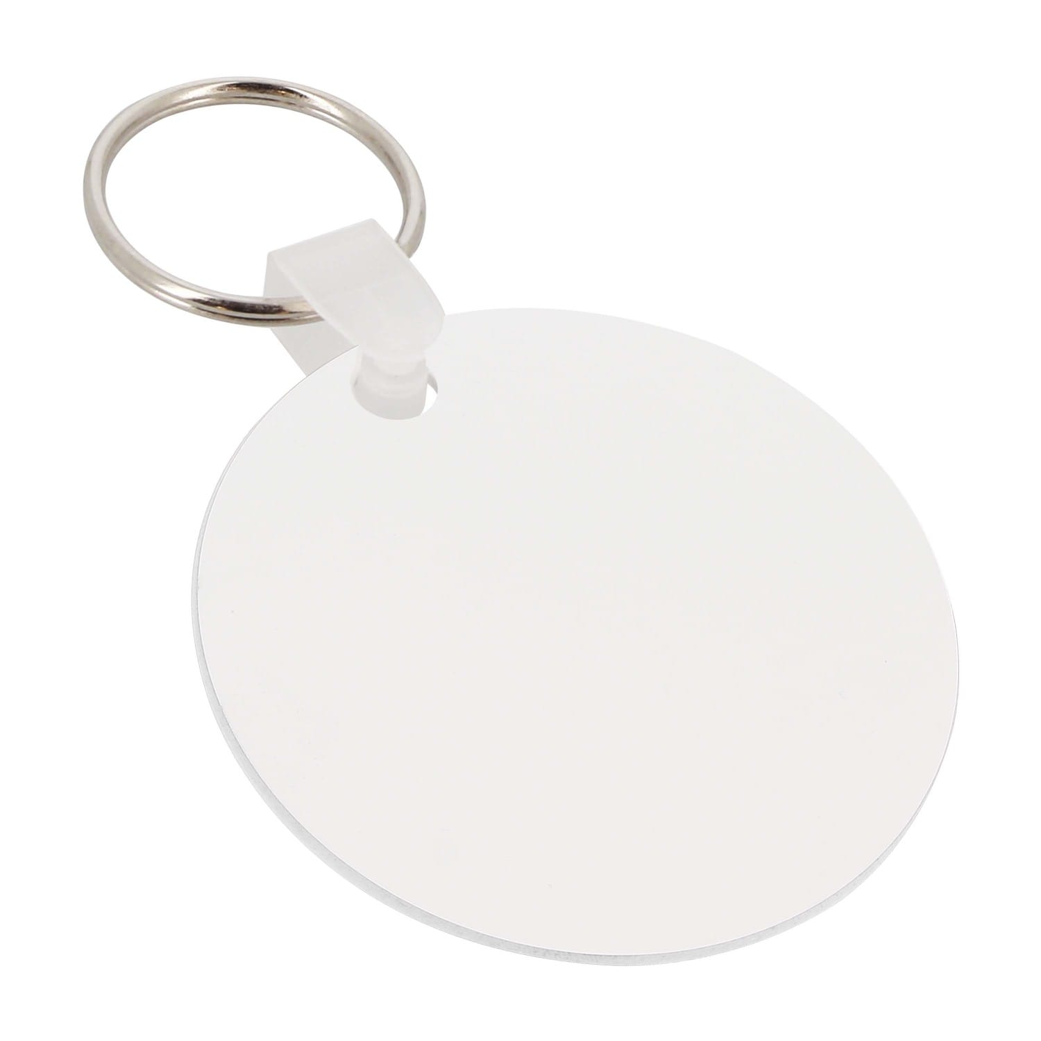 Porte-clefs plastique - Forme rond, recto-verso - Diamètre 63,5mm (Ep.  2,29mm)