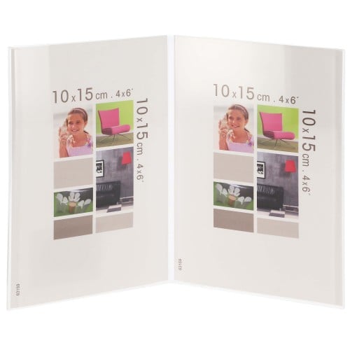 Cadre photo BRIO Bob Cristal double en plexiglas pour 2 photos 10x15cm