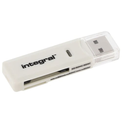 INTEGRAL - Lecteur carte mémoire multi-cartes avec 2 slots supportant 6 formats USB 2.0