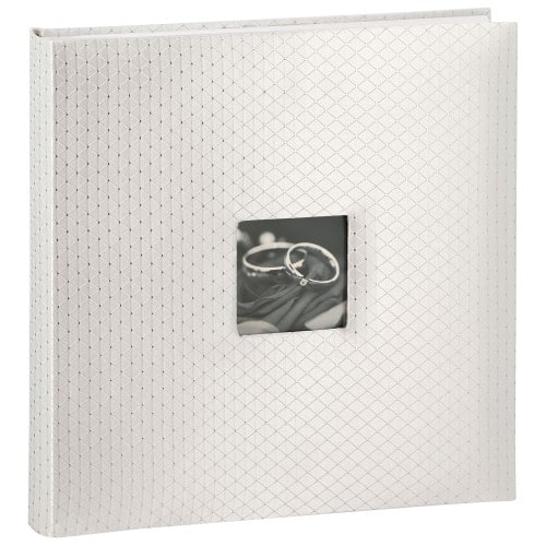 WALTHER DESIGN - Album photo traditionnel Mariage GLAMOUR - 60 pages blanches + 2 pages illustrées + feuillets cristal - 360 photos - Couverture Blanche 33x34cm