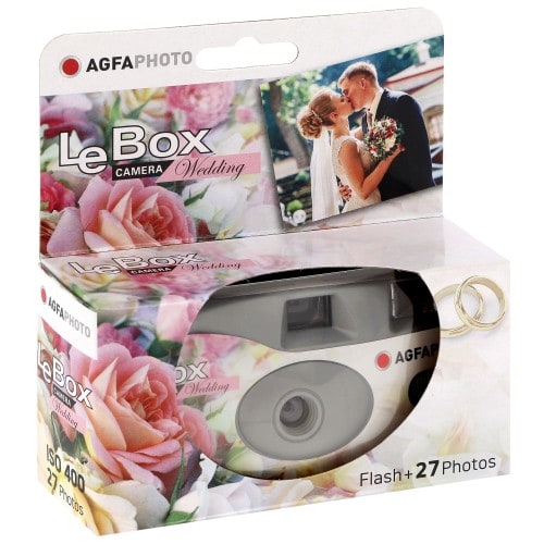 AGFA - Appareil photo jetable Le Box Camera Wedding - 400 iso - 27 poses - Vendu par 10