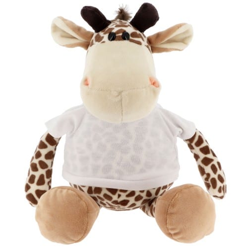 Girafe + T-shirt blanc - Hauteur 23cm