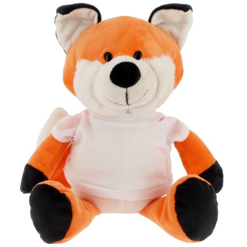 Renard + T-shirt blanc - Hauteur 23cm