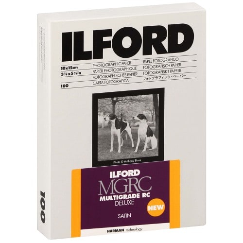 ILFORD - Papier argentique noir et blanc Multigrade MG V RC Satiné 25M (1180453) - 100 Feuilles - 10x15cm