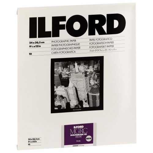 ILFORD - Papier argentique noir et blanc Multigrade MG V RC Perlé 44M (1180309) - 10 Feuilles - 24x30,5cm