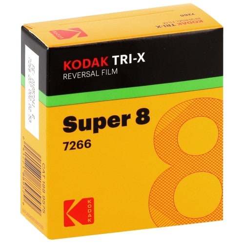 KODAK - Film cinéma inversible noir et blanc TRI-X 200D Format Super 8 - Longueur 15,25m - à l'unité
