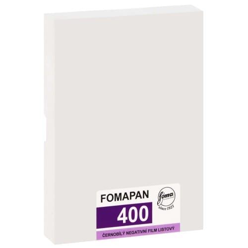 FOMAPAN - Film noir et blanc 400 - Format 4x5 inch - 50 feuilles - à l'unité