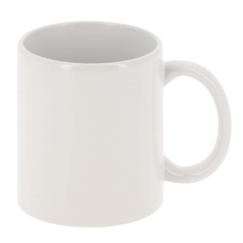 Mug céramique 330ml (11oz) Blanc brillant - Qualité Supérieure AAA - Diamètre 82mm - Vendu par 36